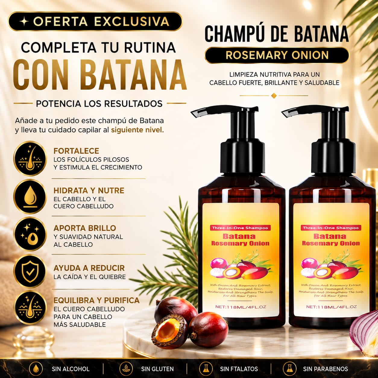 SHAMPO DE ACEITE DE BATANA