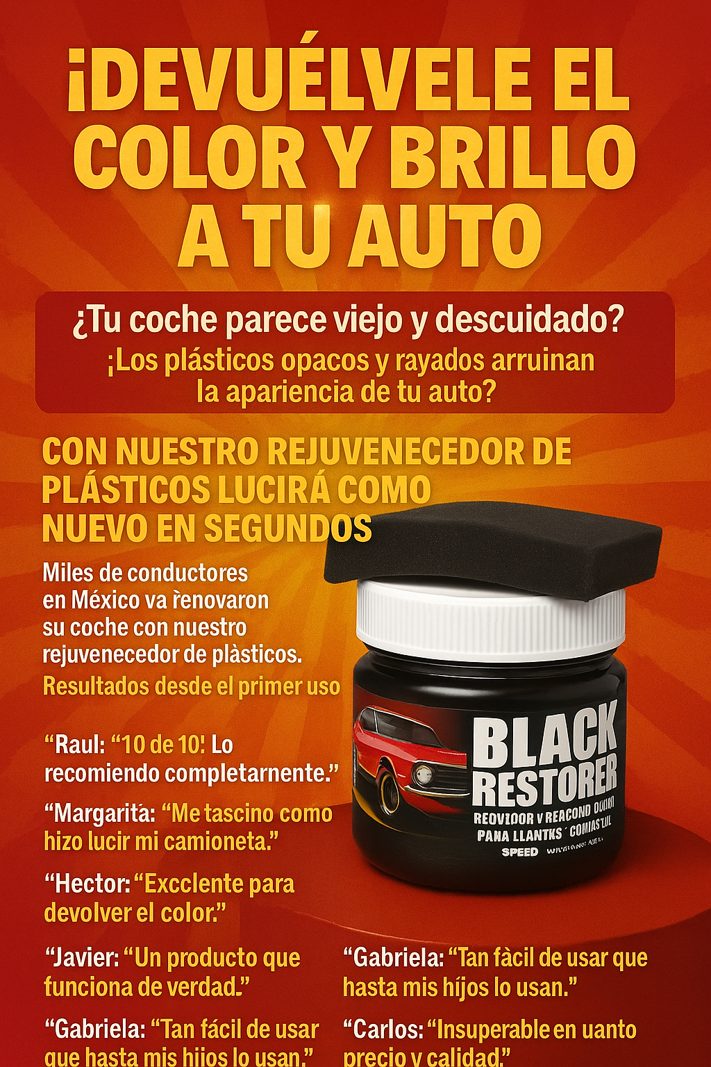 2 botes de  BlackRestorer de 150 GR cada uno