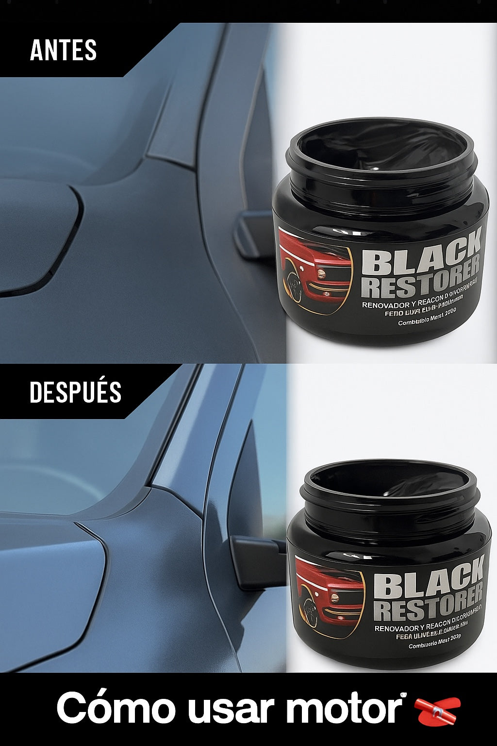 2 botes de  BlackRestorer de 150 GR cada uno